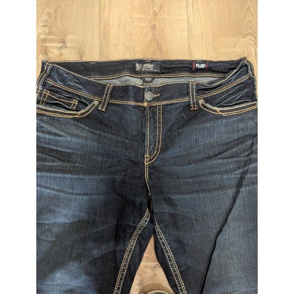 Sz 20/L 30 Silver Aiko Mid Rise Straight Leg Jeans Plus Size - Picture 3 of 10